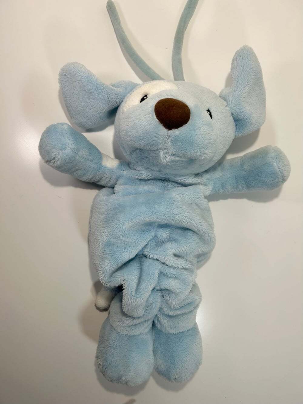 Baby Gund Blue Spunky Puppy Musical Pull Crib Plush ( READ)